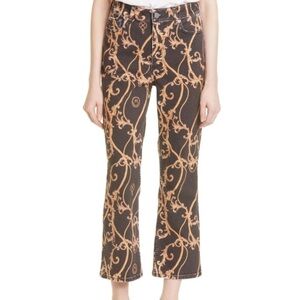 Ganni Print Crop Flare Jeans 26